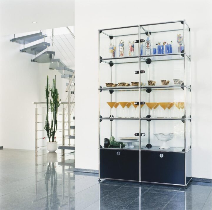 Usm Haller Glas Shelving And Showcases книжный шкаф, USM