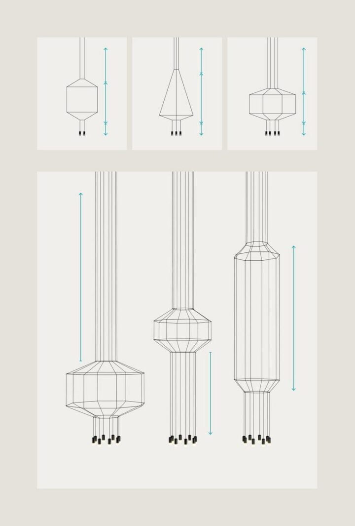 Wireflow 4 подвесной светильник, Vibia