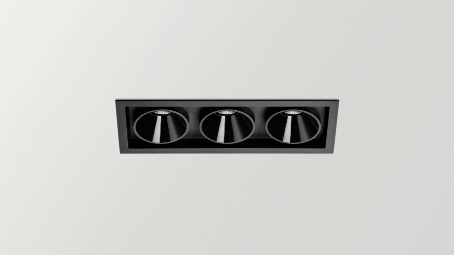 Black Foster Asymmetric Recessed 3 спот Arkoslight