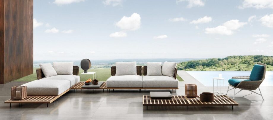 Quadrado уличный диван Minotti