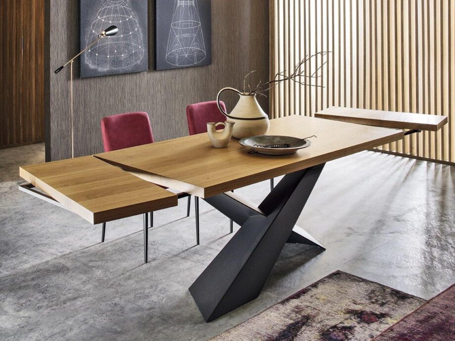 Living Graphite & Oak стол Riflessi