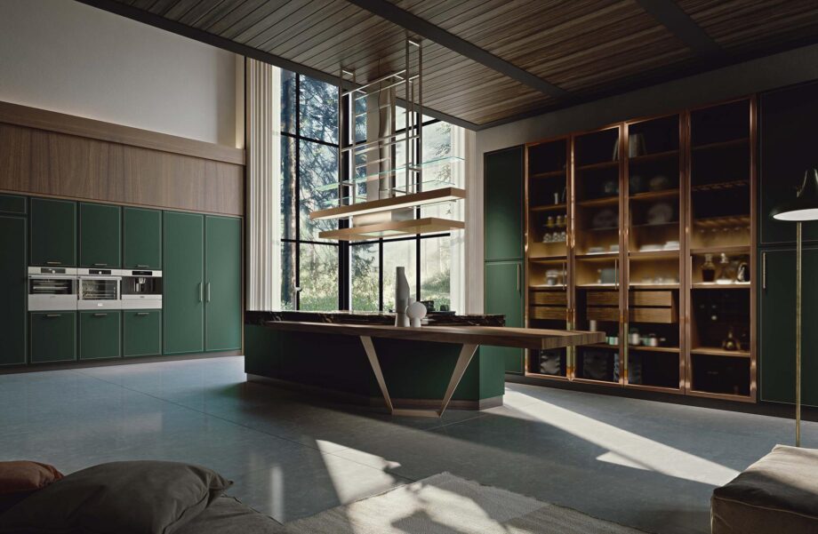Essenza Supernatural Green And Copper кухня Martini Interiors