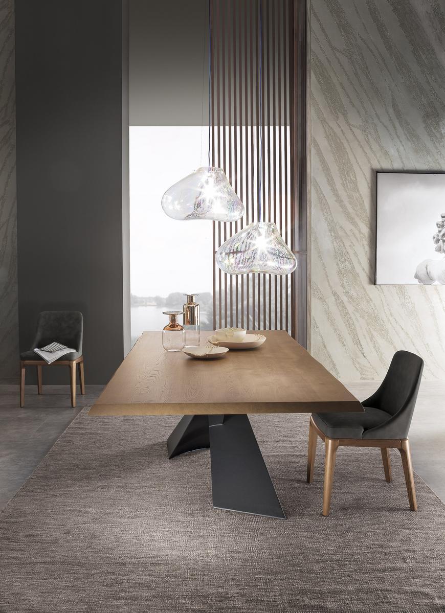 Living Graphite & Walnut стол Riflessi