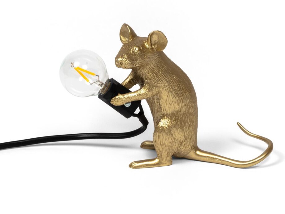 Mouse Lamp Gold Mac настольная лампа Seletti