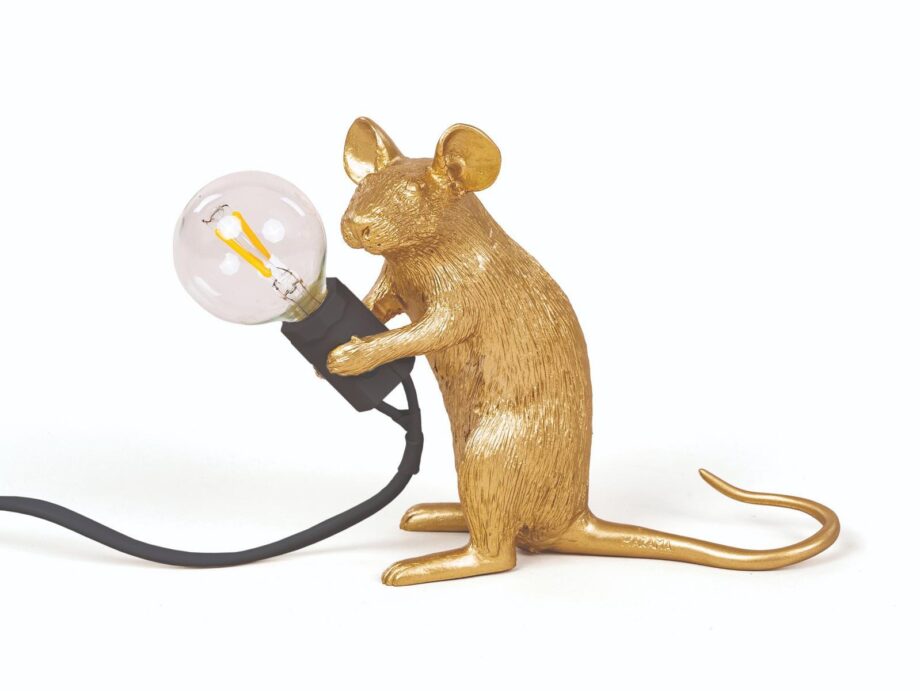 Mouse Lamp Gold Mac настольная лампа Seletti