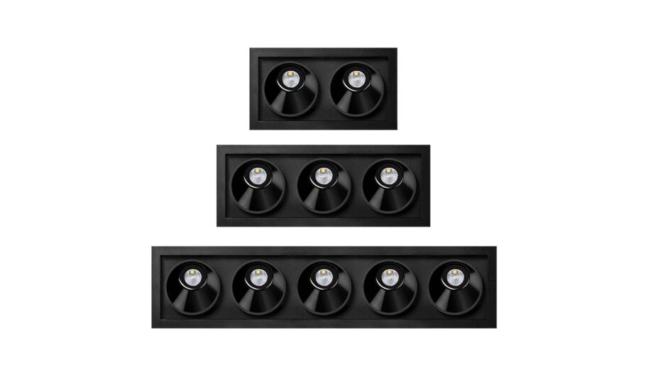 Black Foster Asymmetric Recessed 3 спот Arkoslight