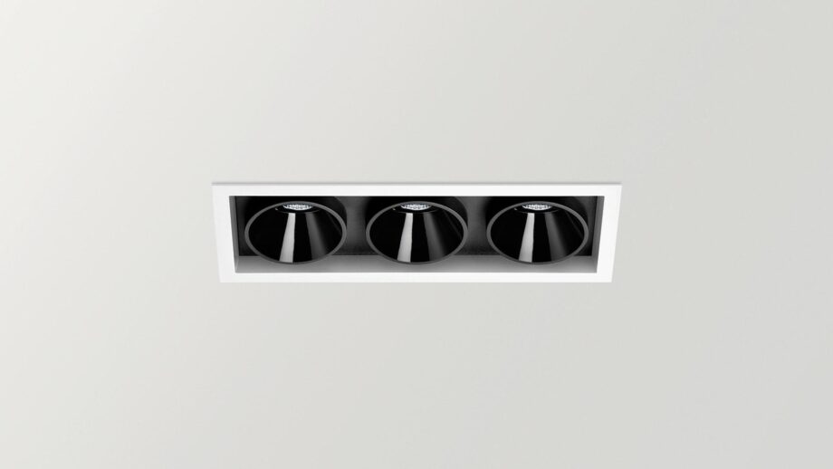 Black Foster Asymmetric Recessed 3 спот Arkoslight