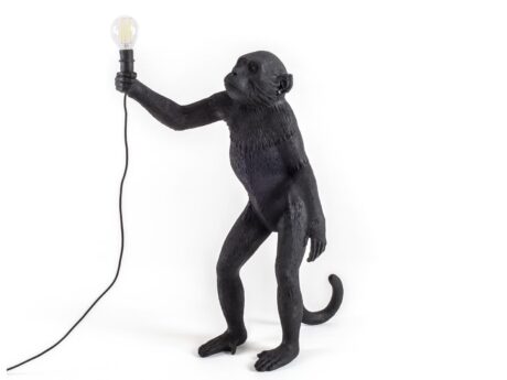 The Monkey Lamp Black Standing