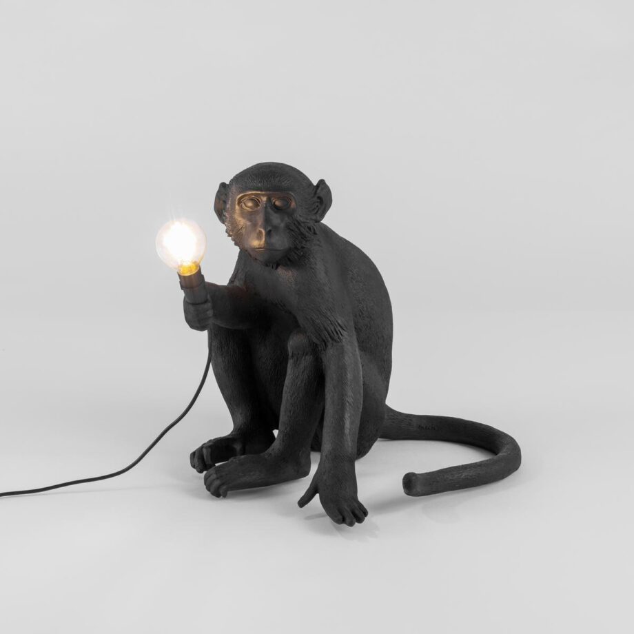 The Monkey Lamp Black Sitting уличный торшер Seletti