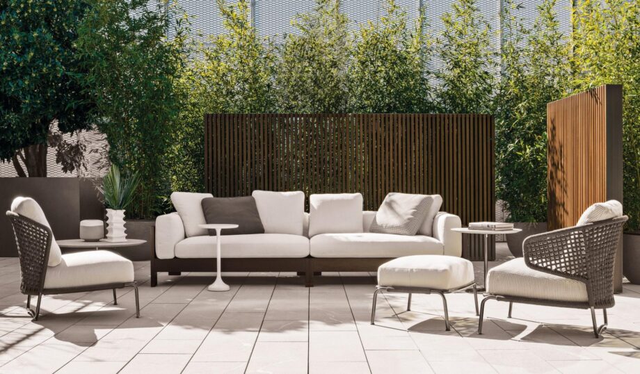 Alison Dark Brown Outdoor уличный диван Minotti