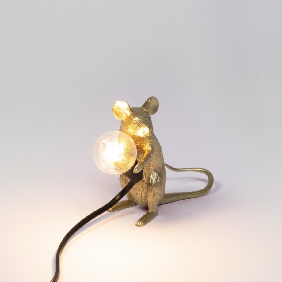 Mouse Lamp Gold Mac настольная лампа Seletti