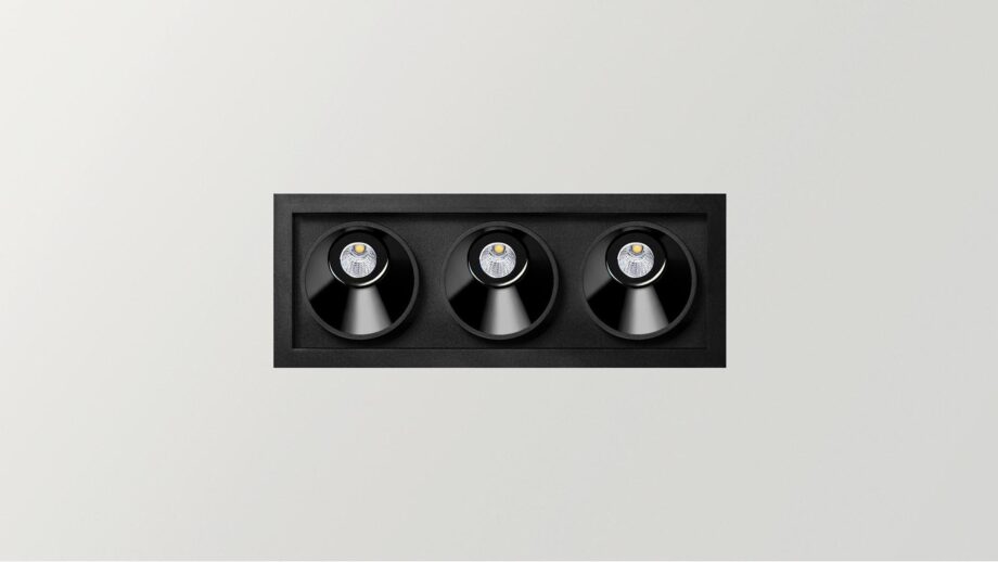 Black Foster Asymmetric Recessed 3 спот Arkoslight
