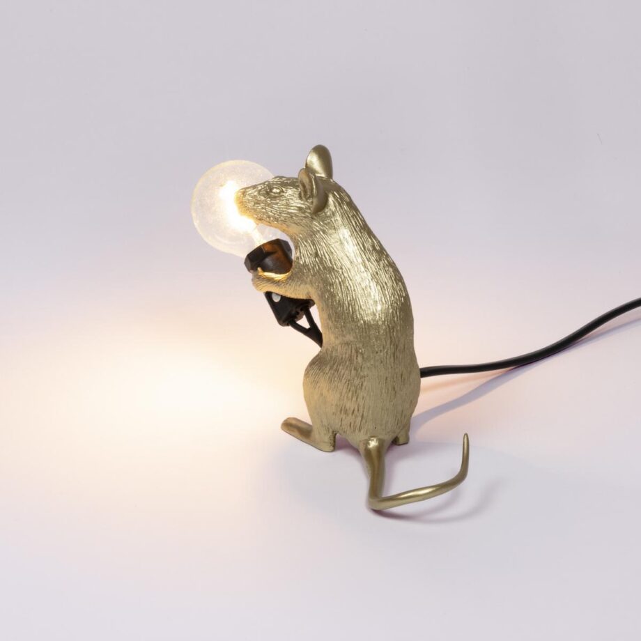 Mouse Lamp Gold Mac настольная лампа Seletti