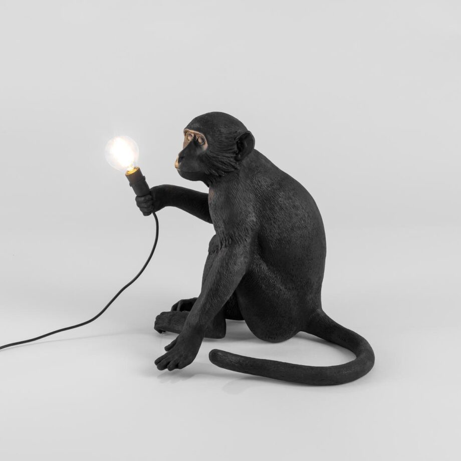 The Monkey Lamp Black Sitting уличный торшер Seletti