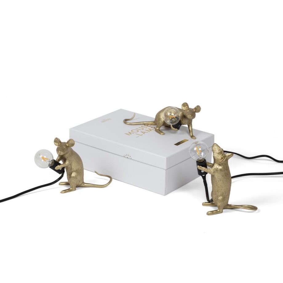 Mouse Lamp Gold Step настольная лампа Seletti