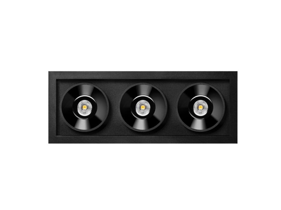 Black Foster Recessed 3 спот Arkoslight