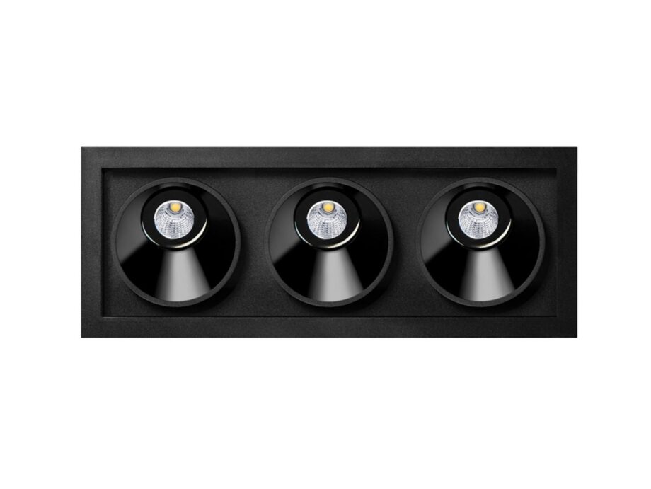 Black Foster Asymmetric Recessed 3 спот Arkoslight