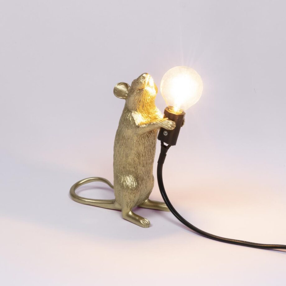 Mouse Lamp Gold Step настольная лампа Seletti