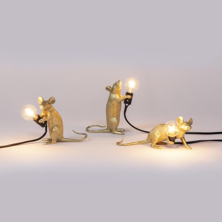 Mouse Lamp Gold Lop настольная лампа Seletti