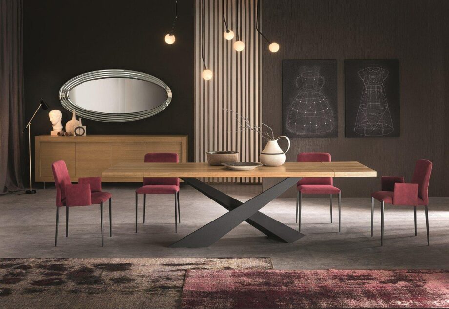 Living Graphite & Walnut стол Riflessi