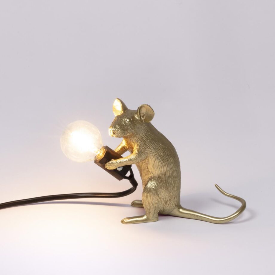 Mouse Lamp Gold Mac настольная лампа Seletti