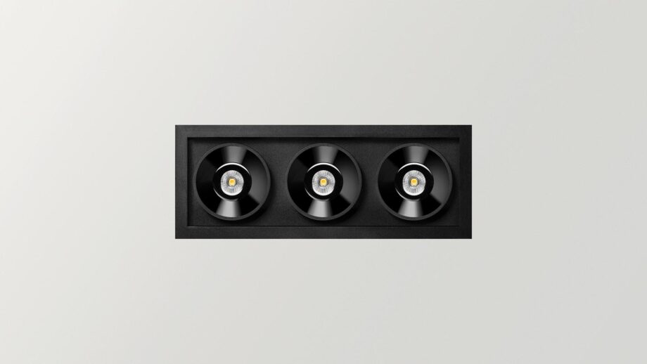 Black Foster Recessed 3 спот Arkoslight