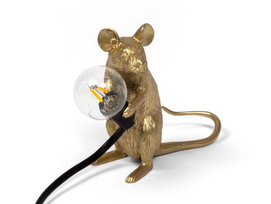 Mouse Lamp Gold Mac настольная лампа Seletti
