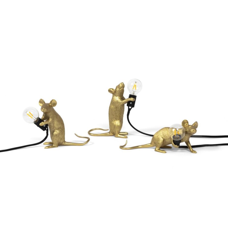 Mouse Lamp Gold Lop настольная лампа Seletti
