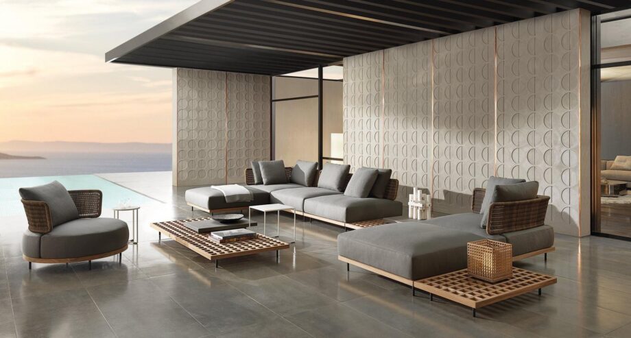 Quadrado уличный диван Minotti