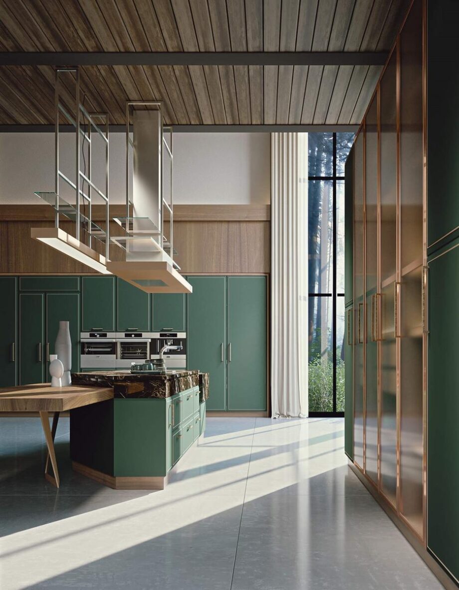 Essenza Supernatural Green And Copper кухня Martini Interiors