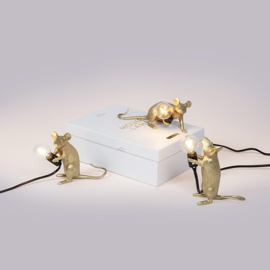 Mouse Lamp Gold Step настольная лампа Seletti