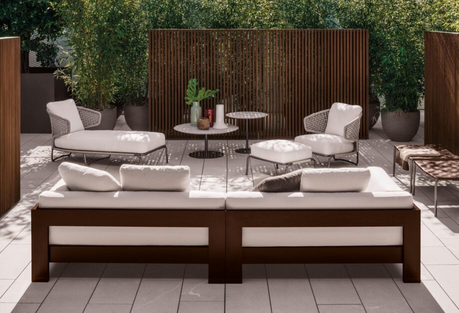 Alison Dark Brown Outdoor уличный диван Minotti