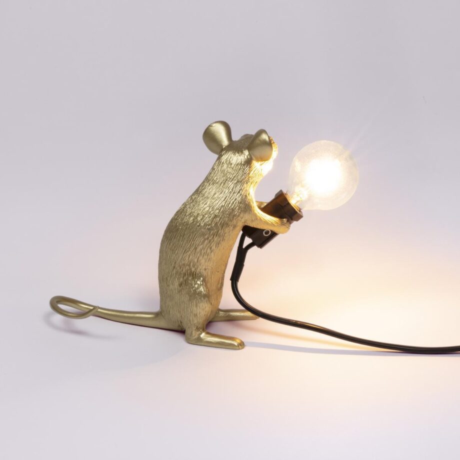 Mouse Lamp Gold Mac настольная лампа Seletti