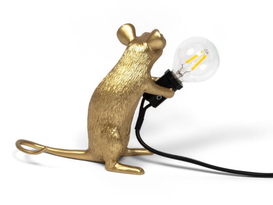 Mouse Lamp Gold Mac настольная лампа Seletti