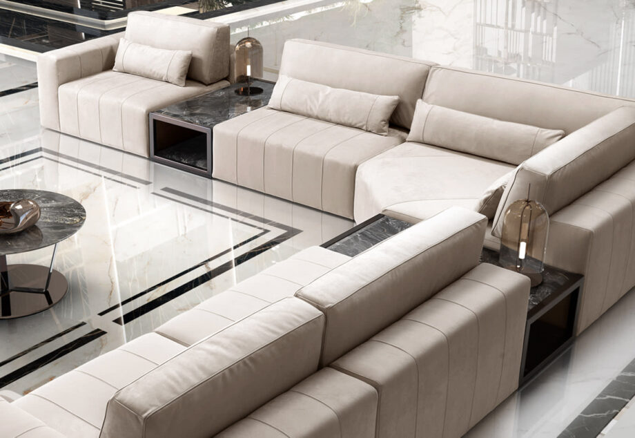 Edmond Lounge журнальный стол | DV home. Роскошный журнальный столик в стиле ар-деко с металлическим основанием и изысканной мраморной или ониксовой столешницей.