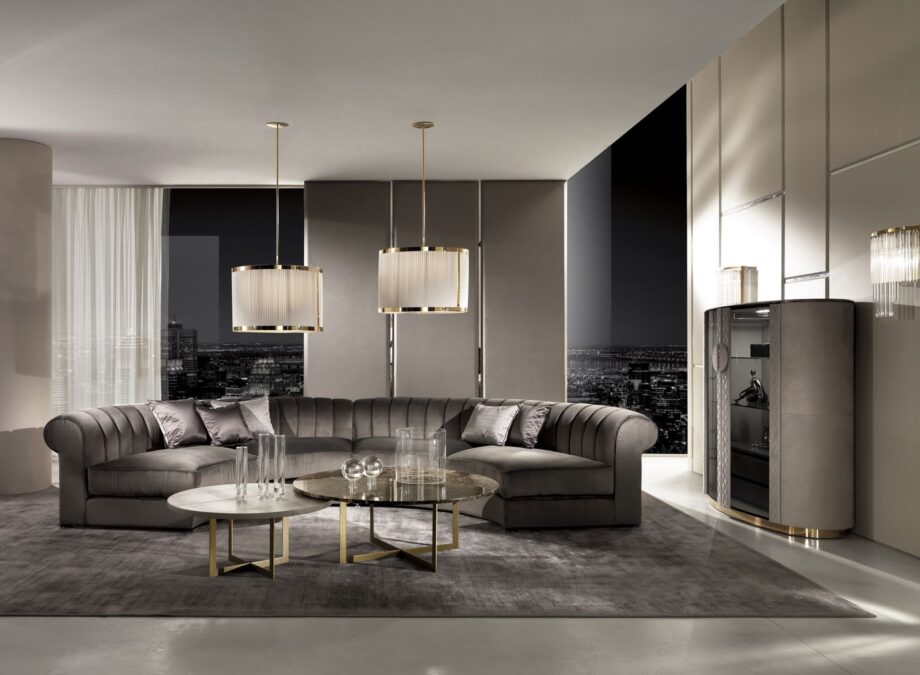 Windsor люстра | DV home. Изысканная люстра в стиле ар-деко с металлическим каркасом и плиссированным тканевым абажуром для роскошных интерьеров.