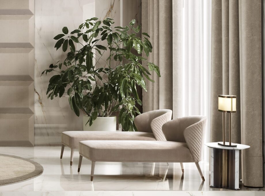 Manhattan Dormeuse шезлонг | DV home. Изысканная кушетка в стиле ар-деко с уникальной стеганой спинкой и роскошной обивкой.