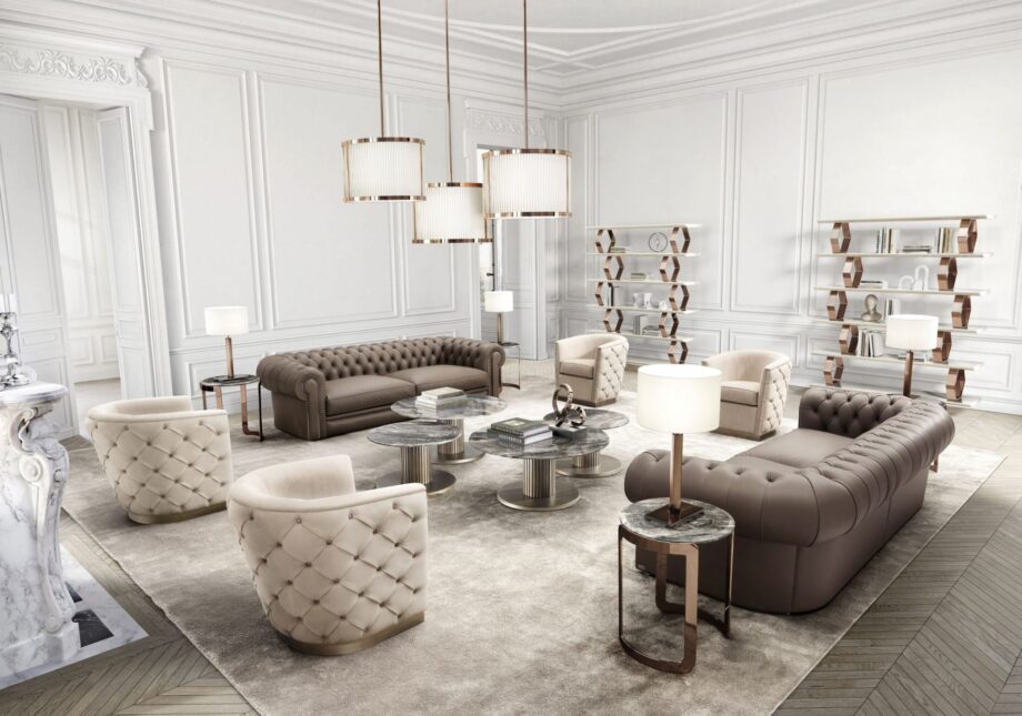 King Chester диван | DV home. Роскошный диван с каретной стяжкой, ручной работы из Италии, предлагающий непревзойденный комфорт и изысканную элегантность.
