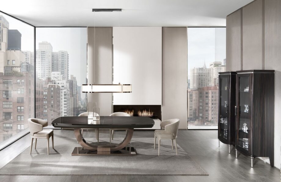 Heritage стол | DV home. Изысканный раздвижной стол в стиле ар-деко с роскошной отделкой, универсальный дизайн для величественных интерьеров.