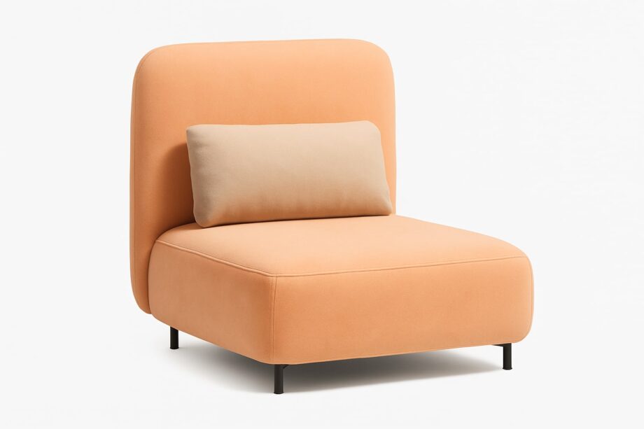 Buddy 212s небольшое кресло | Pedrali. Delicate and versatile pouf with comfortable upholstery, supported by thin, detailed legs. Matches with tables for complete interior flexibility.