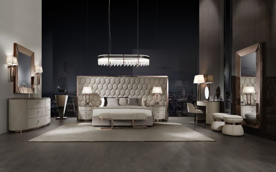 Charlotte консоль | DV home. Изысканная консоль с шестигранной стеганой отделкой и мраморной столешницей, идеальна для элегантных интерьеров.