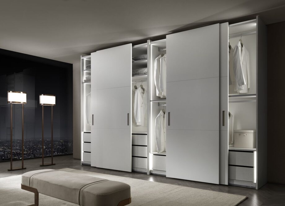 Elite шкаф | DV home. Элитный шкаф на заказ с изящными раздвижными дверями и роскошной отделкой.