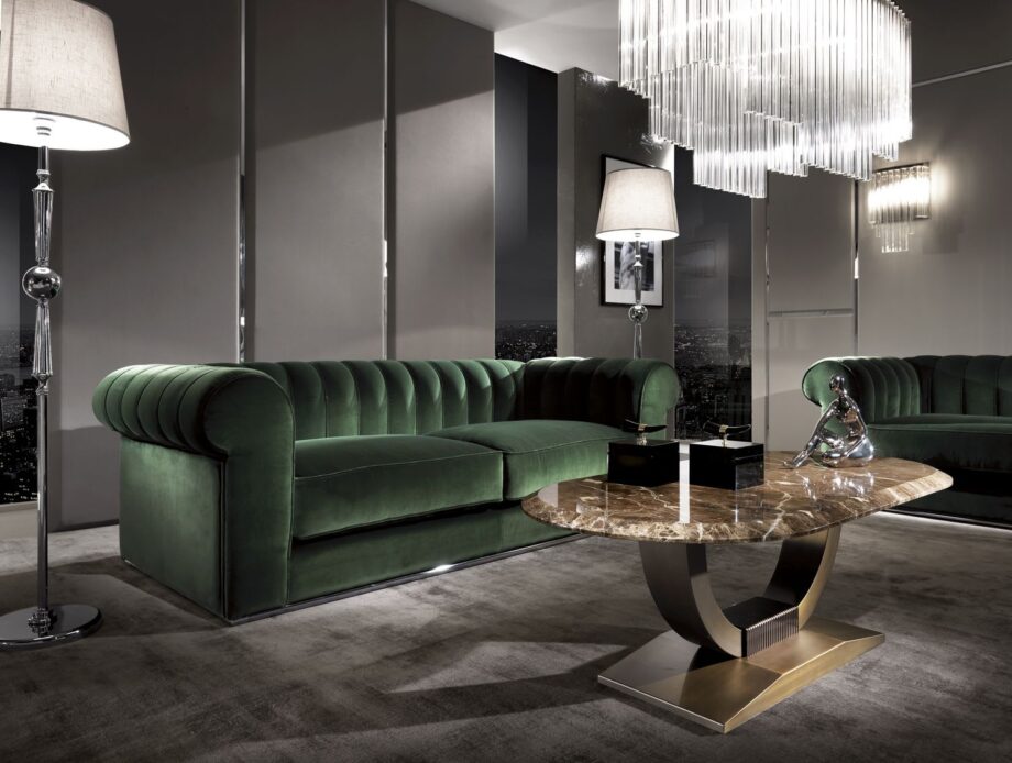 Hermes Plaza журнальный стол | DV home. Роскошный журнальный столик в стиле Ар-деко с мраморной или деревянной столешницей и изогнутым металлическим основанием.