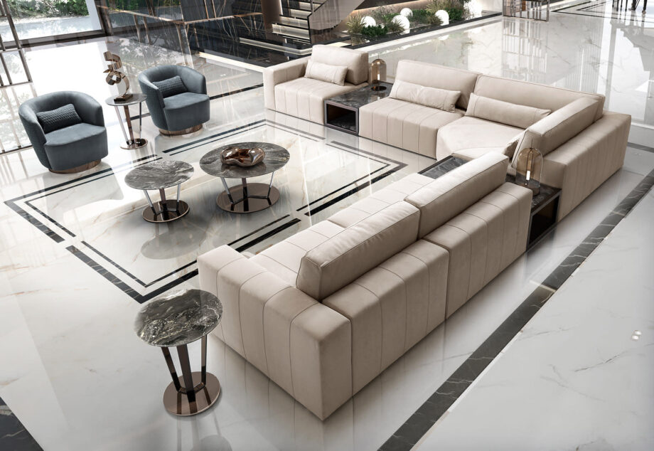 Edmond Lounge диван | DV home. Элегантный модульный диван с итальянским дизайном и роскошной обивкой, идеален для современного интерьера.