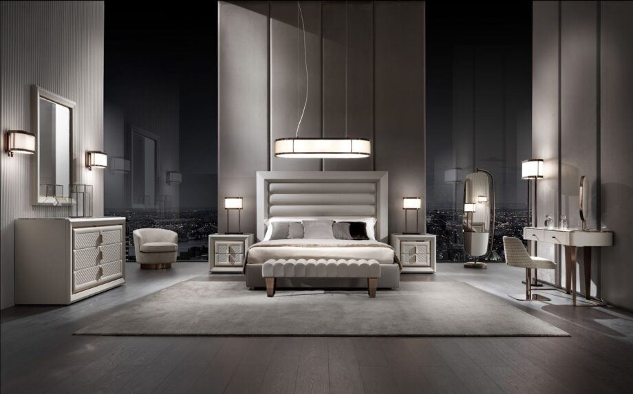 Adler кровать | DV home. Роскошная итальянская кровать с выразительным высоким мягким изголовьем, предлагающая исключительный комфорт и утонченный стиль.