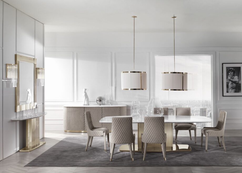 Windsor консоль | DV home. Изысканная консоль с мраморной столешницей и металлическим основанием в стиле ар-деко.