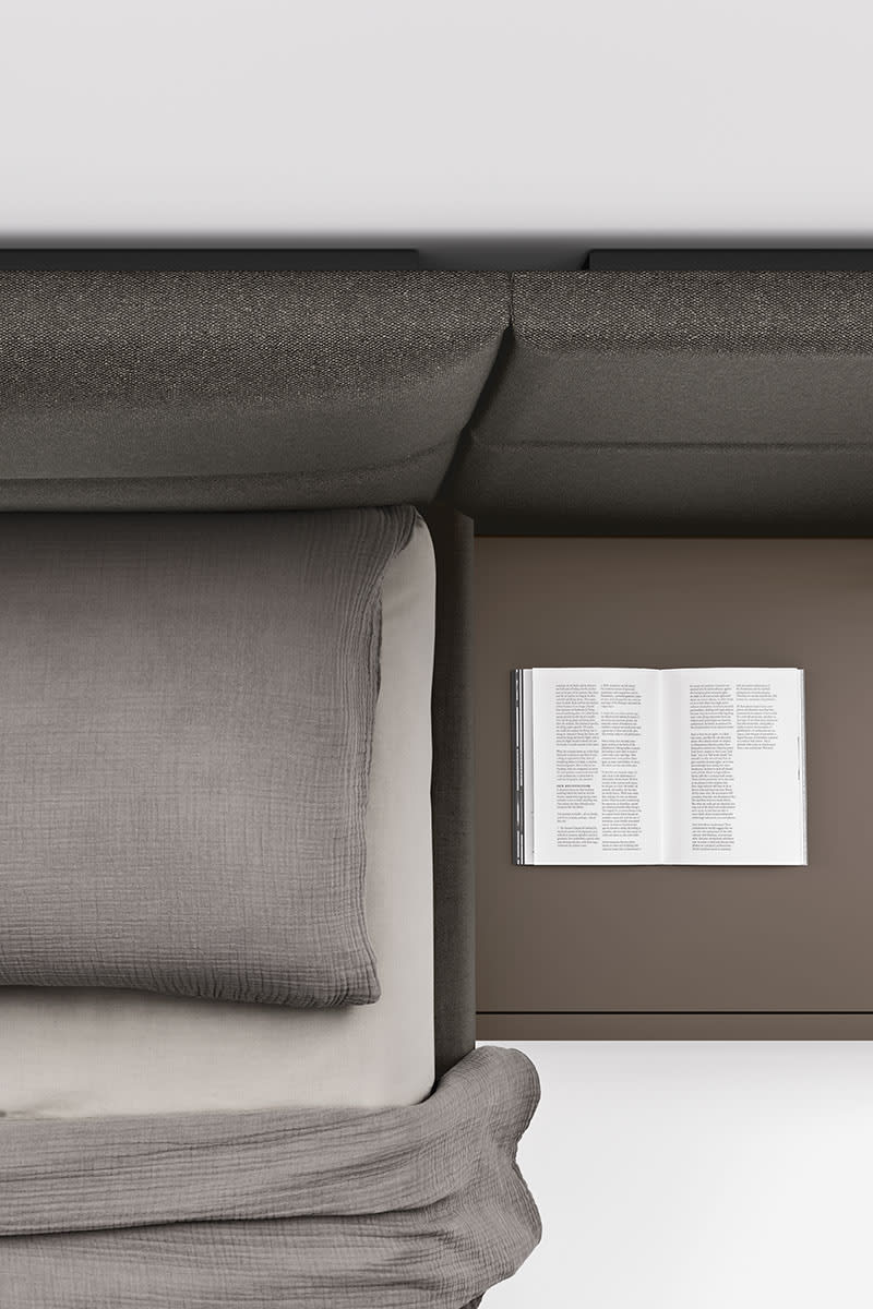 Suite system 2 кровать | ALF Dafre. Модульная система кровати с широкими возможностями конфигурации, хранения и выбора отделок.