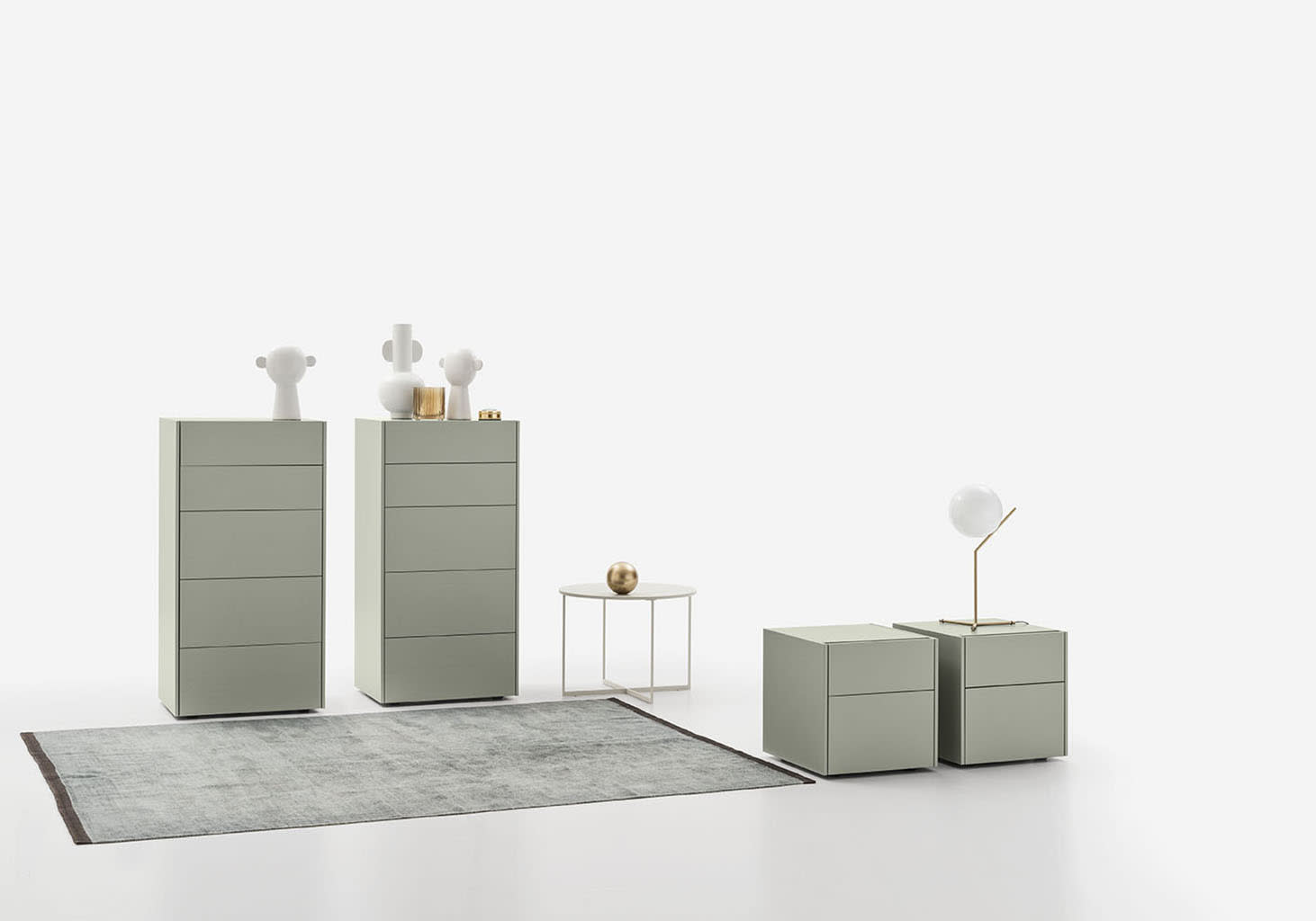 Gorge прикроватная тумбочка | ALF Dafre. Изысканная серия мебели для спальни Gorge с интегрированной подсветкой и инновационным дизайном без ручек.